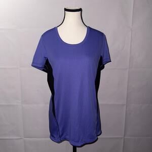 Tek gear purple and black athletic shirt women’s size medium